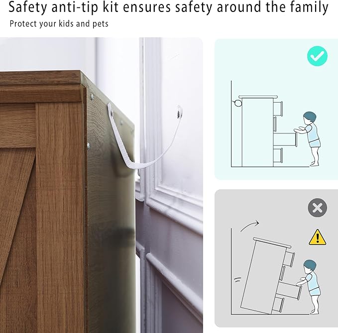 Farmhouse 7 Drawers Dresser for Bedroom with Charging Station, Rustic 7 Chest of Drawers, Wood Dressers for Closet, Modern Storage Organizer Cabinet for Living Room,Hallway & Entryway, Natural Oak