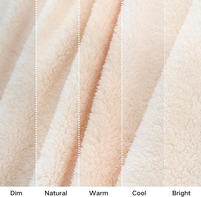 Sherpa Throw Blanket for Bed, Super Soft Cozy Fuzzy Plush Blankets for Winter, Reversible Thick Warm Blanket for Bed, Couch, Living Room, White, Throw Size 50"x 60"