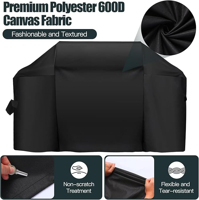 52 Inch Premium Outdoor Grill Cover Fit for Weber Spirit 300 & Spirit 400 Series Gas Grills,BBQ Covers for Weber Spirit 3-4 Burner Grill,Heavy Duty Waterproof Fade Resistant