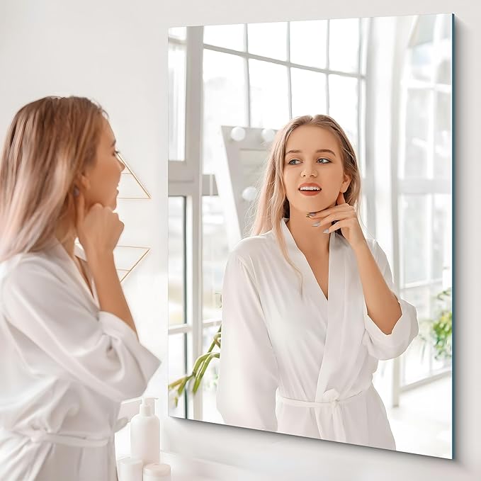 KOCUUY Large Frameless Mirror,60x36 Inch Rectangle Bathroom Vanity Mirror for Over Sink, Upgraded Shatterproof Unframed Design for Bedroom, Living Room, Entryway