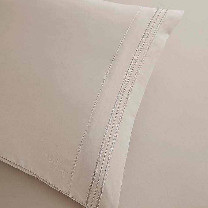 Clara Clark Bed Sheets, Premier 1800 Series Bed Sheet Set, Deep Pocket, Wrinkle, Fade, Stain Resistant, Luxury Soft Bedding Sheets & Pillowcases, California King, Linen