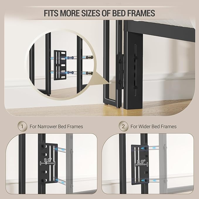 Headboard with 3-Tier Storage Shelves, Velvet Upholstered Head Board with 2 Outlets, USB Ports & LED Light, Soft Backrest for Full Size Bed, Rustic Brown and Black BH13801B