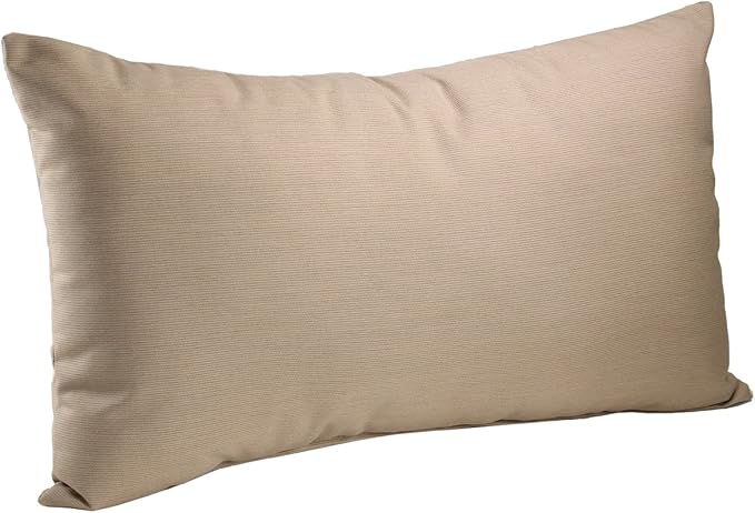 Comfort Classics Set of 2-22x12x4 Sunbrella Indoor/Outdoor Fabrics Lumbar Pillows in Spectrum Sand Inc.