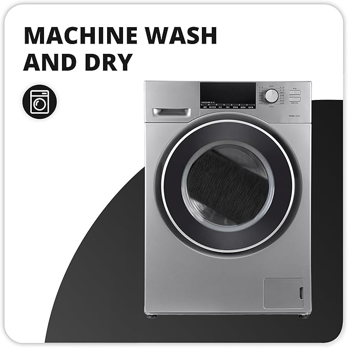 Bathroom Rugs Set 2 Pieces,Thin Bathroom Mats,Toilet Rugs,Quick Dry,Non-Slip,Machine Washable,Low Pile,Absorbent Bath Mats,Shower,Sink,Home Decor Accessories.Black,1'5"x2'3"+1'8"x2" U Shape