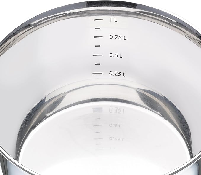 Stainless Steel Saucepan with Clad Bottom, 34-Ounce
