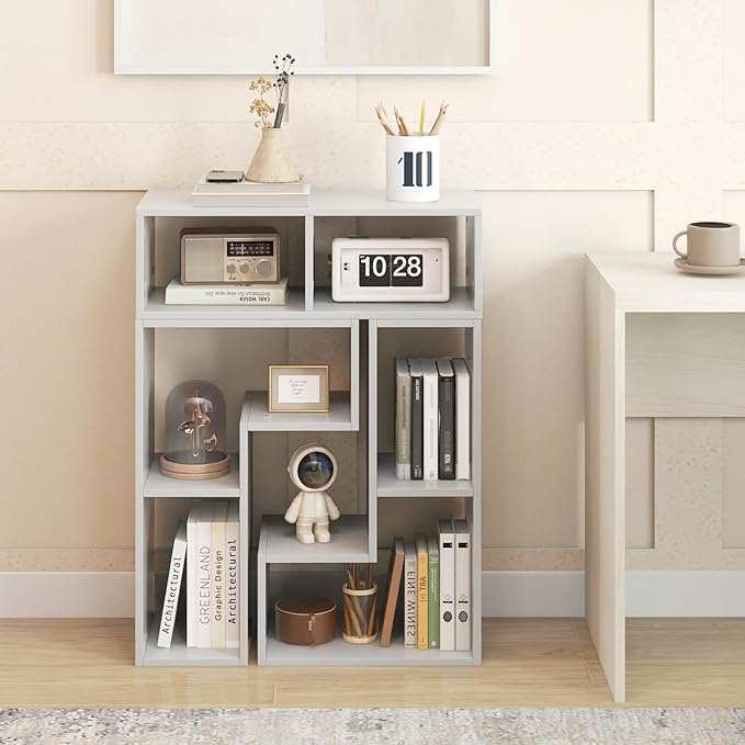 Giantex Free-Combination TV Stand for Bedroom - Entertainment Center for 50 55 60 65 Inch TV, 3-Piece Media Console Table with Storage Cubes, Deformable Open Storage Bookcase Shelf (White)