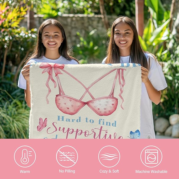 Friends Blanket Gifts for Women, Birthday Gifts for Women, Friendship Gifts for Bestie BBF, Funny Throw Blanket for Friends Female, Best Friend Blankets 50"x60"