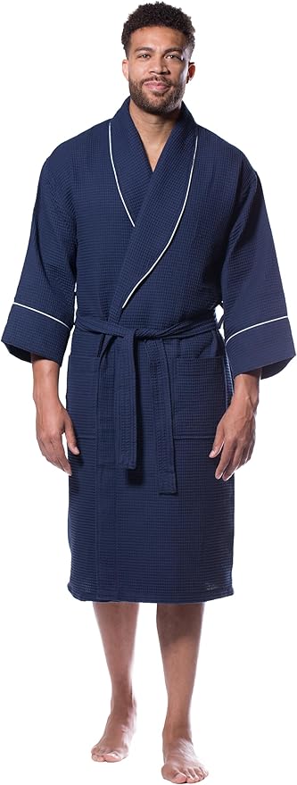 Turquaz Lightweight Full-Length Robes For Women Waffle Kimono Bathrobe - Soft, Fast-Drying, Long-Lasting Cotton Blend Unisex