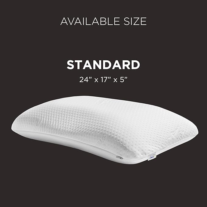 Tempur-Pedic Memory Foam Symphony Pillow Luxury Soft Feel, Standard, White