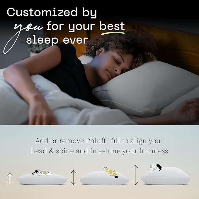 Coop Home Goods Essence Down Alternative Pillow Set of 2, Queen Size, Best Pillows for Sleeping, Adjustable Alternative to Down Pillows, Luxury Hotel Pillow for Back, Stomach or Side Sleepers