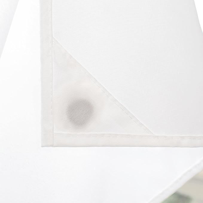 River Dream Extra-Long Waffle Weave Shower Curtain with Snap-in Liner,Cotton Blend Fabric Heavy Duty,No Hooks Needed Shower Curtain for Bathroom,Hotel Quality Shower Curtain Set, Black,71x86 inches