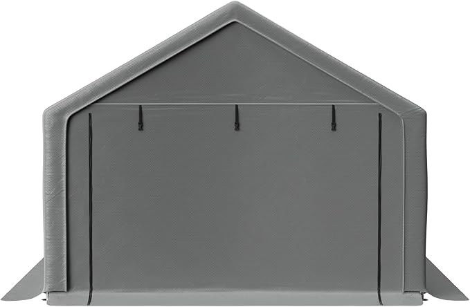 Outdoor Storage Shelter, 10x10 ft Portable Shed with Roll up Zipper Door, Waterproof and UV Resistant Anti-Snow, Heavy Duty Carport for Storing Garden Tools, Outdoor Equipment