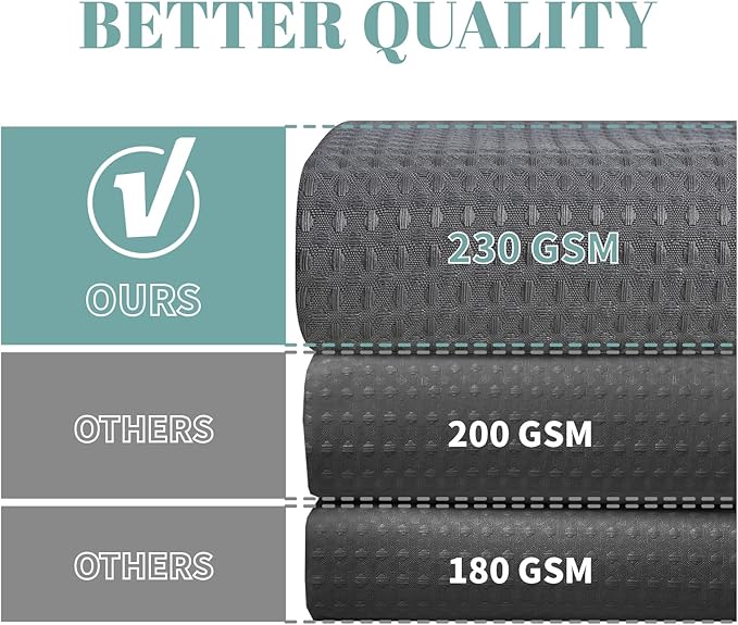 Charcoal Grey Extra Long No Hook Waffle Weave Shower Curtain with snap-in Liner Replacement, 230GSM Waterproof Fabric Hotel Shower Curtain Set for Bathroom, Through Mesh Top Window,71Wx86H