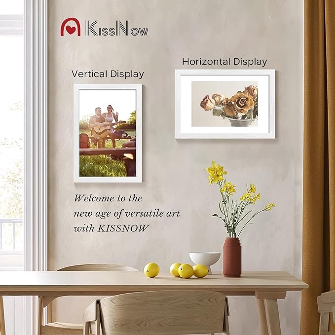 12x18 Poster Frame 4 Pack, Textured White Solid Wood Picture Frame, Wall Hanging