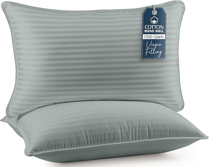 Utopia Bedding Bed Pillows for Sleeping King Size (Light Grey), Set of 2, Cooling Hotel Quality, for Back, Stomach or Side Sleepers