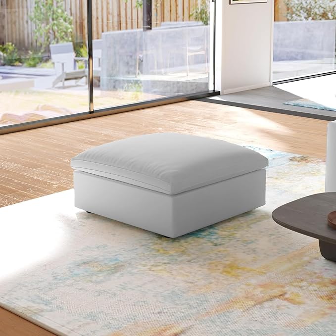 JACH Ottoman Module for Living Room, Cushion Covers Removable, Modern Minimalist Breathable Ottomanes Footstools for Living Room Apartment (Gray), Grey