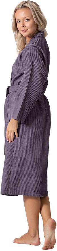 Waffle Knit Lightweight Kimono Spa & Bath Robes for Women - Quick Dry - Soft