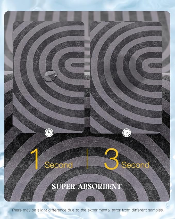 MontVoo -Bath Mat-Non Slip Thin Bathroom Rugs Fit Under Door- Quick Dry Absorbent Faux Suede Surface Grey Bathroom Floor Mats-Shower Rug for in Front of Bathtub Shower Dark Grey Arched 17x27.5