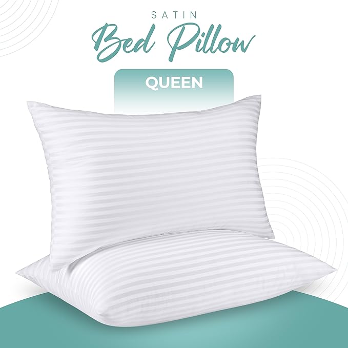 Utopia Bedding Pillows Queen Size Set of 2 (White),Hotel Pillows, Cooling Pillow for Side, Back or Stomach Sleepers
