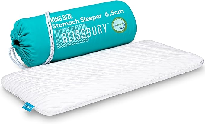 BLISSBURY King Size 2.6 Inch Ultra Thin Pillow for Sleeping | Premium Memory Foam Flat Pillow | Back & Stomach Sleeping Pillow | Certified Foam for Neck and Back Support | Removable Pillow Case