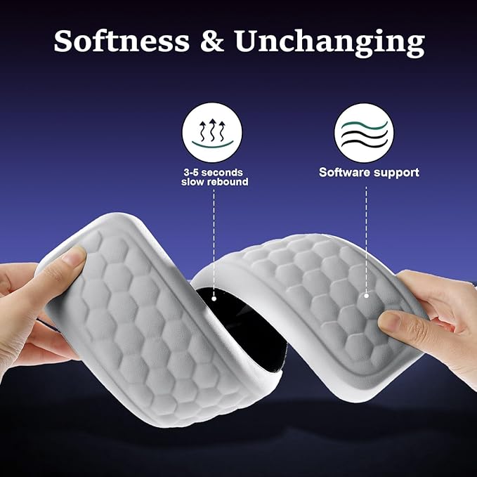 Wrist Rest for Keyboard and Mouse, Upgrade Enlarge Mouse Pad Wrist Rest, Ergonomic Memory Foam, Non-Slip Base for Computer Gaming & Office Work, 2 Piece Set, Grey (17.32x3.15+5.9x3.15 inch)