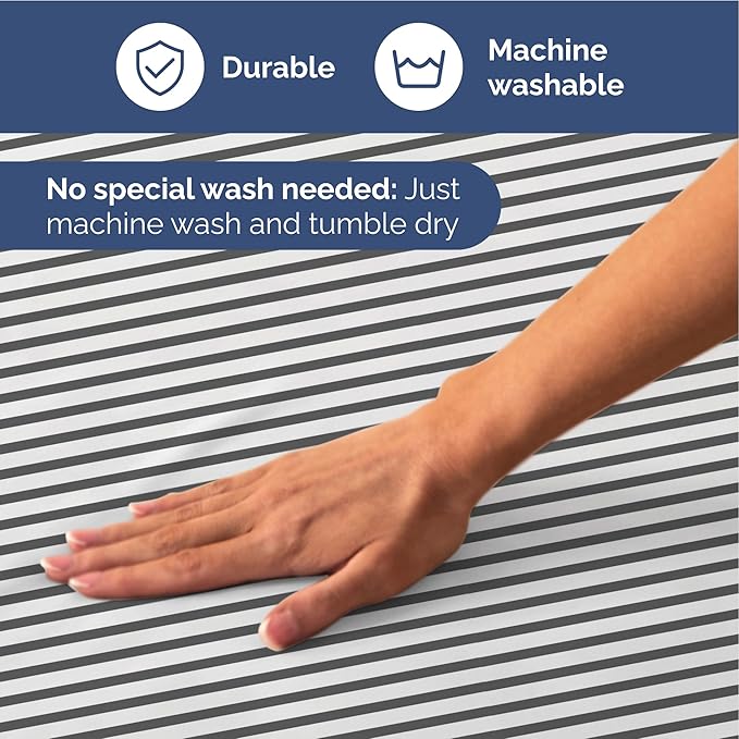 Striped Sheets - Grey Striped Sheets - 1 Flat & 1 Fitted & 2 Pillowcases w/ Deep Pockets – Wrinkle & Fade Free - Ultra-Soft, Breathable and Cooling – Luxury Pinstripe Bedding - Cal King Size Bed Set