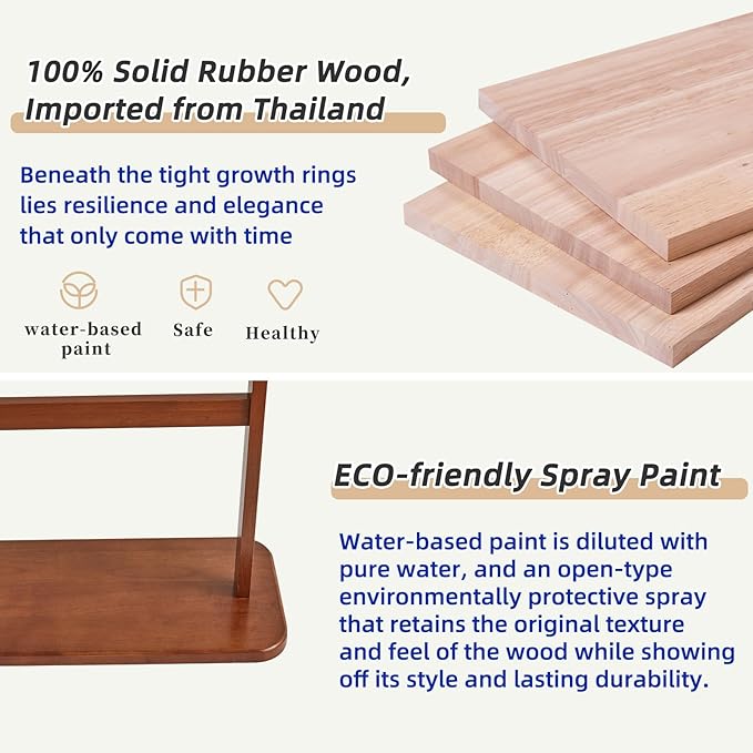 Coat Rack Tree Stand with Very Sturdy Base, Freestanding Small Clothes Rack Heavy Duty, Garment Hanging Racks for Kids and Adults, Space Saving Brown USYD-203