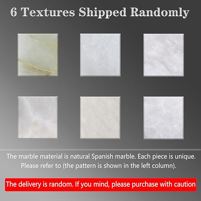 2 Pack 2 Light Natural Square Alabaster Marble Bathroom 15 Inch Wall Sconce Modern Concise Style Wall Light Fixtures,Dark Gray Finish for Bedroom Hallway Bedside Living Room