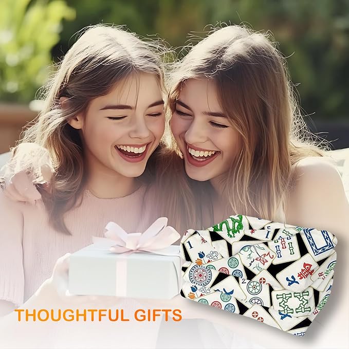 Mahjong Lover Gifts Throw Blanket for Women Men,Chinese Mahjong Blanket for Office Couch Bed Girls Dorm Bedroom Living Room,50x60 Inches