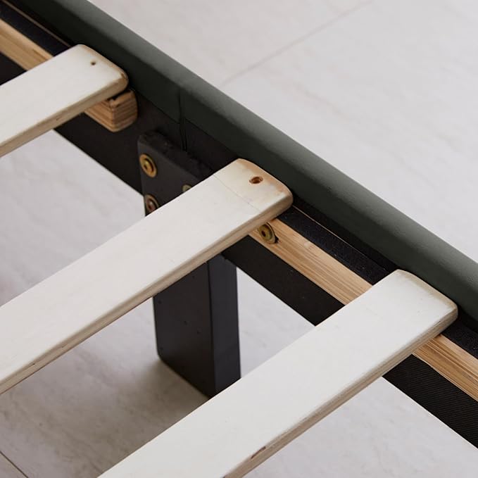 Livinia Full Size Elton Velvet Platform Bed, Upholstered Bed Frame with Vertical Channel Tufted Headboard Footboard, Strong Wood Slats, No Box Spring Needed, Gray (Full)