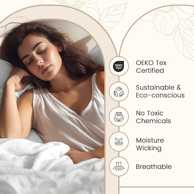 Egyptian Cotton Sheets Split King Size Sheets Deep Pocket Set, 800 Thread Count 4 Piece Split King Size Sheet & Pillowcase Sets Sateen Weave, Soft & Comfy Elasticated Breathable Bed Sheet – Seafoam