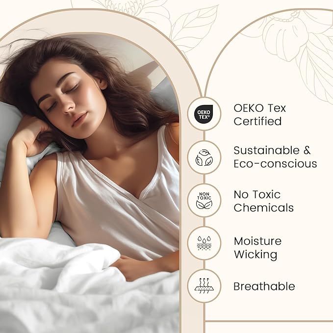 CHATEAU HOME COLLECTION 100% Cotton Bed Sheets Twin Size Sheet Set, 15" Deep Pocket Sheets, No Pilling & Shrinkage Machine Washabe Fade Resistant Luxury Hotel Sheets- Semolina