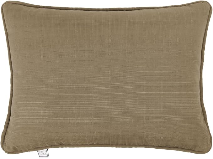 Sherry Kline Sunrise Indoor/Outdoor Rectangle (Boudoir) Corded Edge Filled Pillow Khaki 13"x18" Set of 2