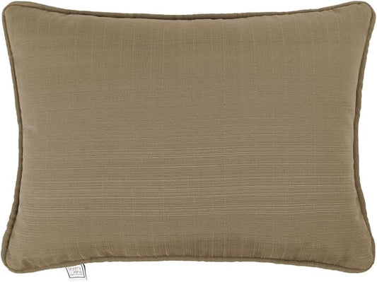 Sherry Kline Sunrise Indoor/Outdoor Rectangle (Boudoir) Corded Edge Filled Pillow Khaki 13"x18" Set of 2