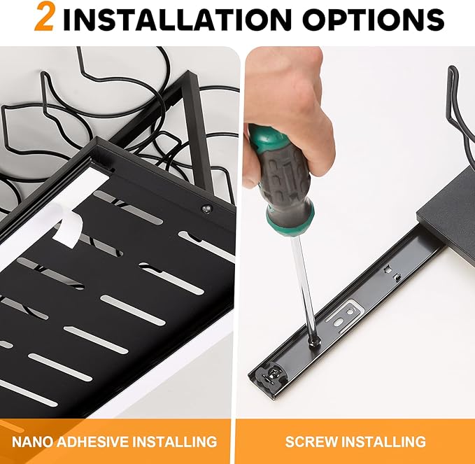 Pull Out Stanley Cup 0rganizer, Tumbler Organizer for Cabinets, Stainless Steel Water Bottle Organizer for 16 to 40oz Cup, Black