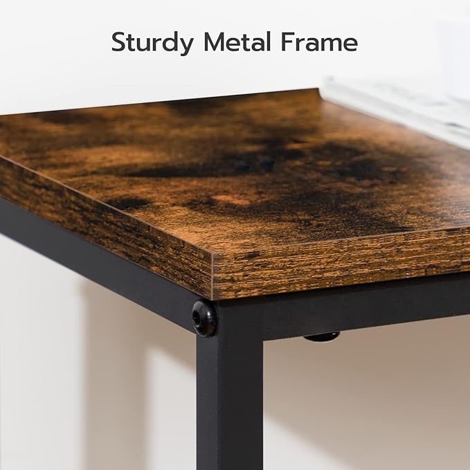 HOOBRO 2 Pack Narrow Console Table, 29.5" Small Entryway Table, Thin Sofa Table, Display Table, for Hallway, Bedroom, Living Room, Foyer, Rustic Brown and Black BF75XGP201