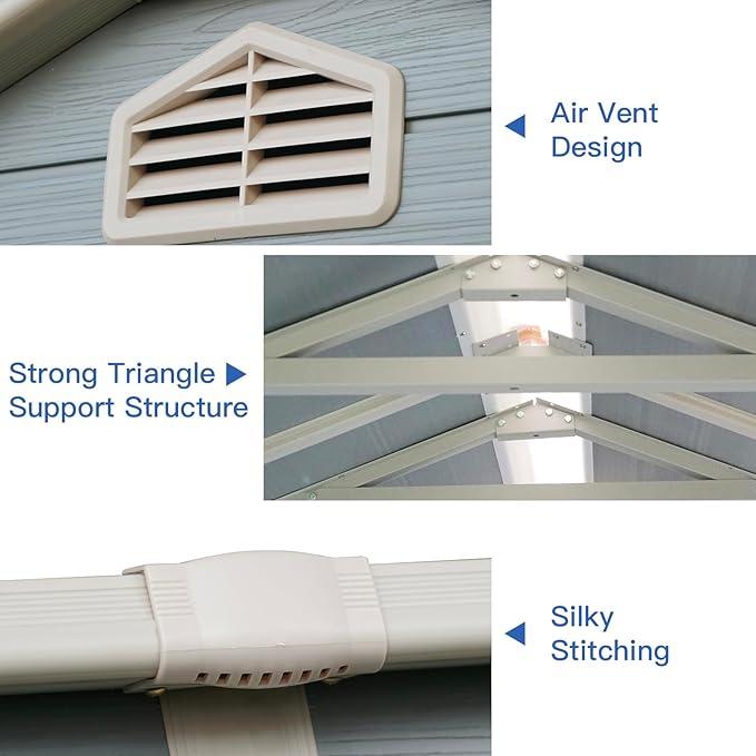 6x4 FT Outdoor Storage Resin Shed with Floor, Waterproof Plastic Garden Tool Shed with Windows, Vents & Lockable Door and Sloped Roof, Easy to Assemble Bike Shed for Patio, Backyard, Lawn, Grey