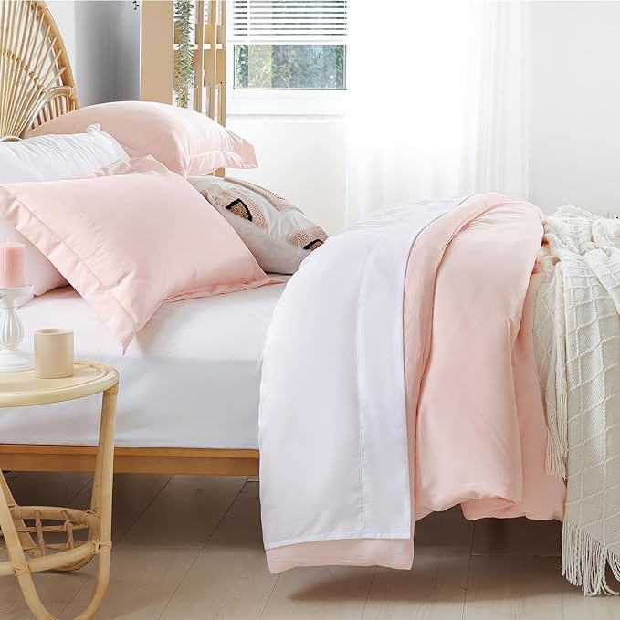 weigelia King Size Comforter Set 7 Pieces Blush Pink Comforter Set Soft Fluffy Bed in a Bag King Bedding Set with Sheets Pillow Shams and Pillowcases for All Season