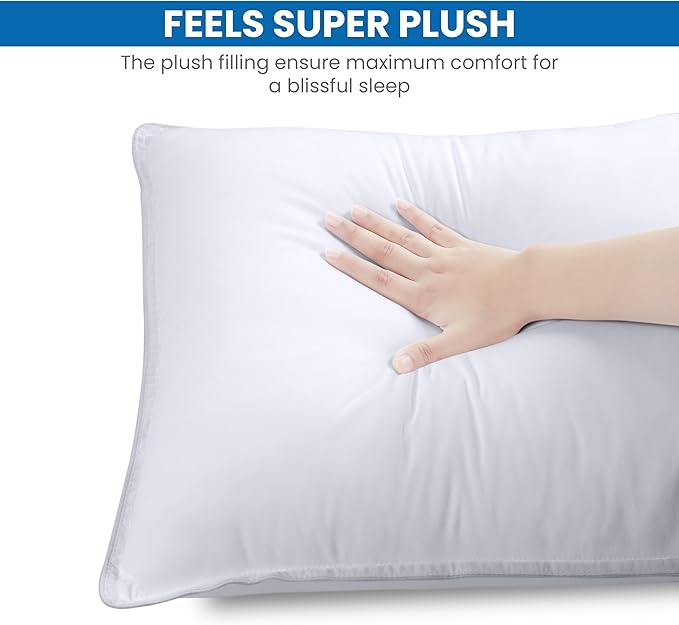 Utopia Bedding Bed Pillows for Hotel Quality Sleeping Pillows, Cooling and Supportive Pillows for Side, Back and Stomach Sleepers (White, King (Pack of 6))