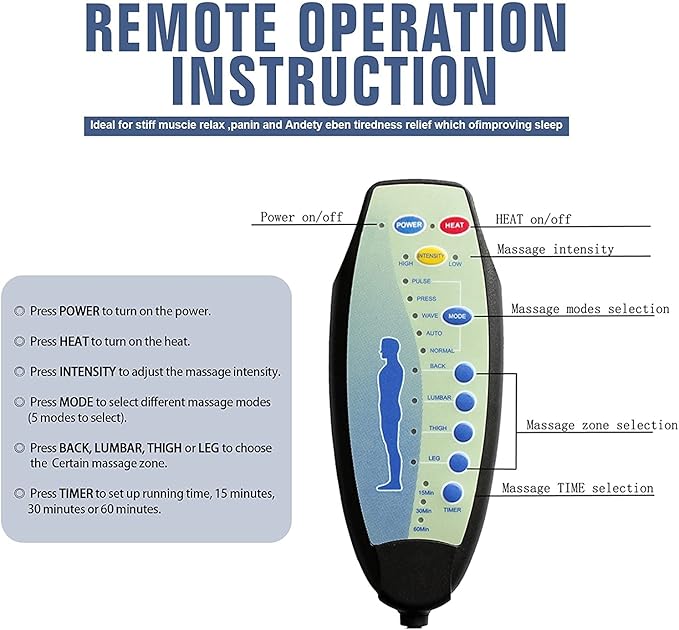 ANJHOME Overstuffed Massage Recliner Chairs with Heat and Vibration, Soft Fabric Single Manual Reclining Chair for Living Room Bedroom (Brown)