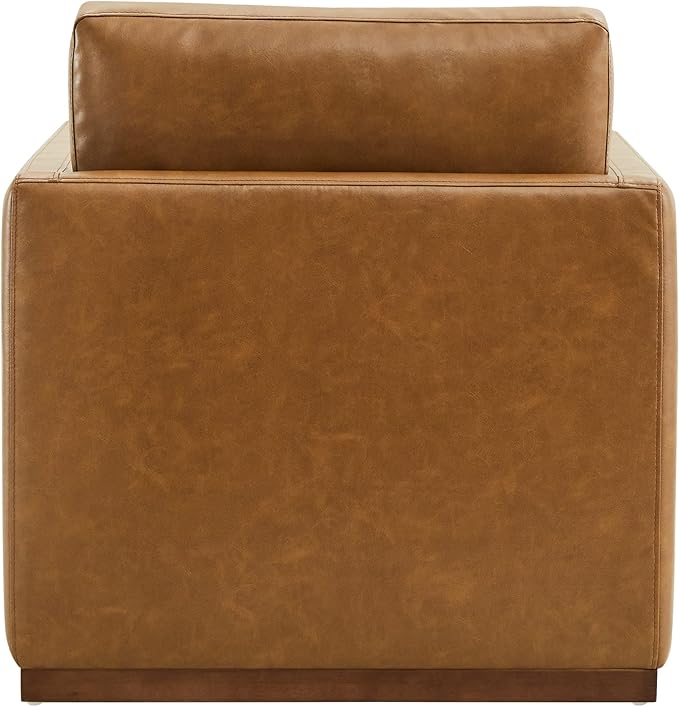 CHITA Swivel Accent Chair, FSC Certified Mid Century Modern Arm Chair for Living Room and Bedroom, Fully Assembled, Saddle Brown