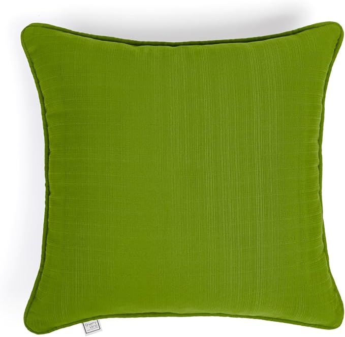 Sherry Kline Sunrise Indoor/Outdoor Square Corded Edge Filled Pillow Kiwi 18"x18" Set of 2