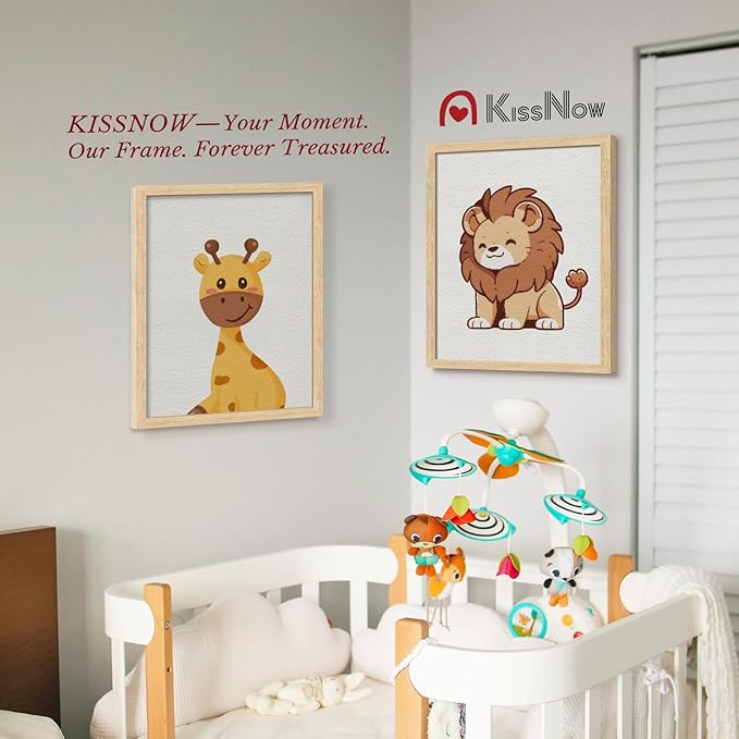 18x24 Poster Frame set of 4, Natural Oak Wood Picture Frame, Wall Hanging