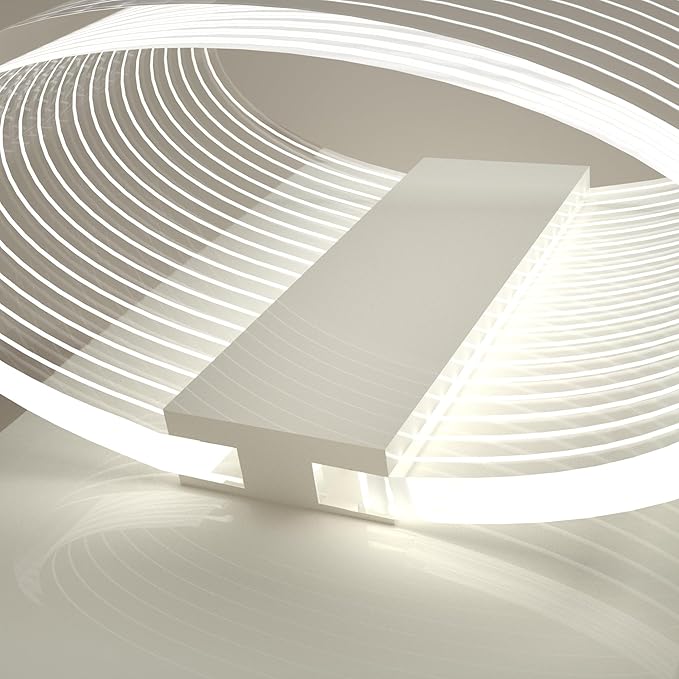 URSOLA Wall Sconce LED Wall Lamp with Oval Linear Sleek Lampshade 110 Volt Hardwired Wall Light 4000K Sconces Wall Lighting (White)