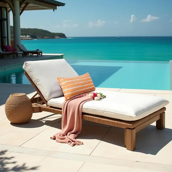 Pack of 2 12x20 Outdoor Pillows, Waterproof Throw Pillows with Inserts, Decorative Lumbar Pillows for Patio, Garden, Couch, Furniture, Sofa, Bed, Living Room(Pebble Orange)