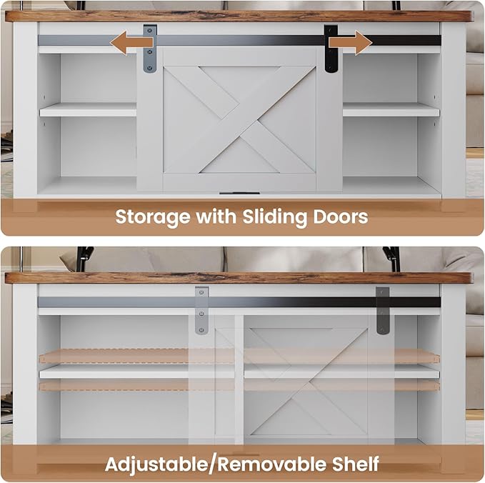 SEDETA 31.5" Lift Top Coffee Table with Storage, Square Coffee Tables for Living Room, Farmhouse Coffee Table with Large Hidden Storage Compartment and Adjustable Shelves, White