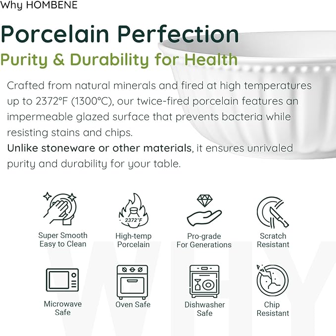 Pasta Bowls, 8 Inch Oatmeal Bowls, Kitchen Bowl Set, Mixing bowl Set, Salad bowl, Microwave and Dishwasher Safe, Set of 2