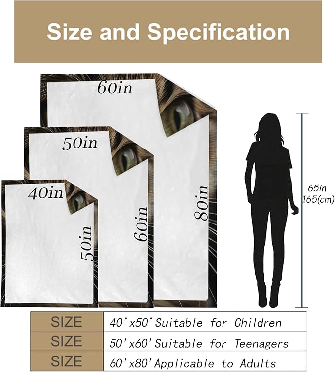 Cat Blanket Gifts for Cat Lovers Women Girls Cute Cat Throw Blankets for Bed Room Couch Soft Lightweight Warm Cozy Throws Decor 50x60in