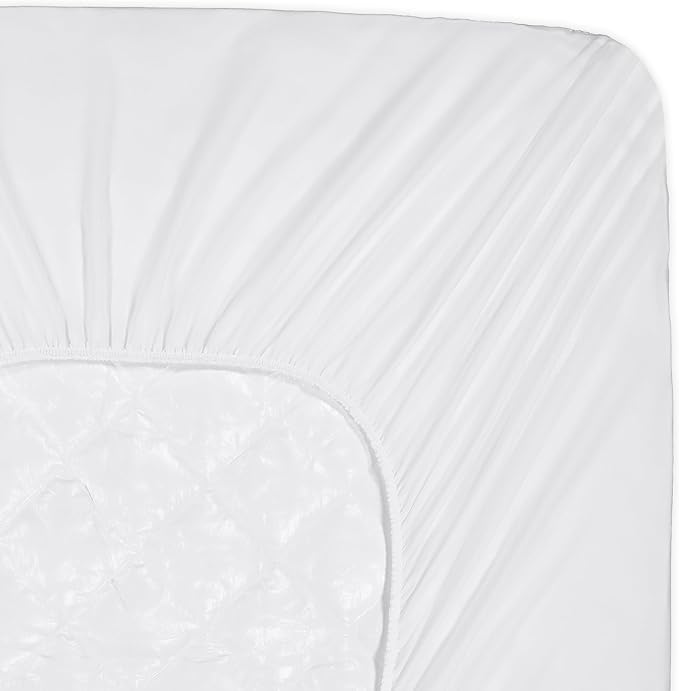 Serta Simply Clean Triple Action Mattress Pad, Waterproof Mattress Pad, Ultra Soft and Stain-Resistant Mattress Pad, Machine Washable, Twin XL, White
