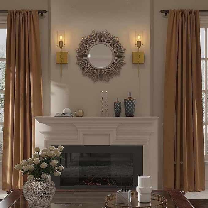 Dimmable Battery Operated Wall Sconce Set of Two, Rechargeable Wall Lamp No Hardwire, Wireless Wall Mounted Light for Bedroom Bathroom Kitchen Vanity Mirror, Bulb Included